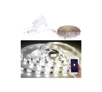 Luminea Bande LED LAT-530 - 5 m blanc ajustable - Avec accessoires