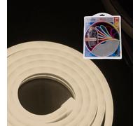 Bande LED néon 5 m 12 V, 120 LED 8,5 W/M, étanche IP65, bande LED malléable, haute luminosité à 120 °, 9 couleurs disponibles, montage polyvalent (blanc chaud (3000 K))