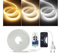 Bande Led néon COB WiFi Tuya/Bluetooth/télécommande, 220V, étanche, 15M 25M 30M, 288 diodes/m, lampe Cob souple et découpable Natural White 4000k