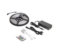 Bande LED RGB 5 m 12 V 28 W multicolore étanche avec télécommande