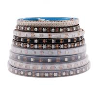 Bande Led RGB intelligente, adressable individuellement, DC5V WS2812B, 30/60/144Pixels, PCB noir/blanc, étanche IP30/65/67 (Color : Black PCB, Size : 1M 30 IP65)