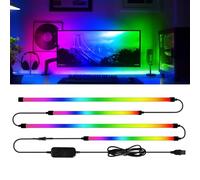 Bande LED RGBIC pour Écran PC - Kit de Rétroéclairage avec Synchronisation des Couleurs pour Gaming, Lumière d'Ambiance USB Immersive, Compatible Windows & Mac OS (34 Pouces 4 Côtés)