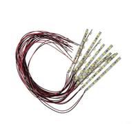 Bande LED SMD 12 V ~ 18 V pour bande blanche pré-câblée 6 lumières flexibles pour chambre miniature et modélisme ferroviaire accessoires (lumière blanche)