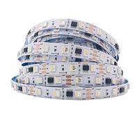 Bande LED SMD 5050 12 V/24 V TM1814 RGBW RGBWW 4 en 1 programmable et adressable (pas étanche IP30, DC 12 V RGBWW (1IC 3LED)