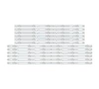 Bande Led Tv Bande Rétroéclairage Led 12 Pièces Pour LC-50LB370U 50LB371U 50LB261U 500TT65 500TT66 V1 50pfk6510 500TT41 500TT42 V4