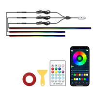 Bande LED Voiture Interieur,3 en 1 LED Ambiance Voiture,16 Millions de Couleurs,213 Modes contrôle sans Fil par Application,pour la décoration de l'habitacle et du Tableau de Bord.
