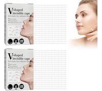 Bande liftante et raffermissante instantanée, paquet de 100 patchs invisibles en forme de V, idéale pour le menton et la mâchoire. Tenue jusqu'à 10 heures, imperméable et respirante, ultra-fine