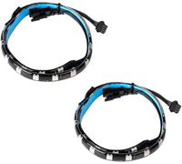 Bande lumineuse à LED PC RVB,2-Paquet Bandes Lumineuses Adhésives Magnétiques Extension avec RGB 4Pin pour Boîtier Mère/Ordinateur,Compatible avec Lampe Mystique Asus Aura/Asrock Aura RVB