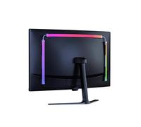 Bande lumineuse ambiante RVB, bande lumineuse sous l'arrière de l'ordinateur, bande LED d'ambiance, 3 côtés, bande LED néon, rétroéclairage PC, port USB, lampe à changement de couleur (pour écrans de