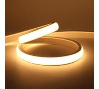 Bande Lumineuse Au Néon COB Dimmable avec Variateur 16m Corde LED Blanc Froid Ip65 Gel De Silice Flexible étanche pour La Décoration Extérieure De La Cuisine à La Maison, Warm White, 19m