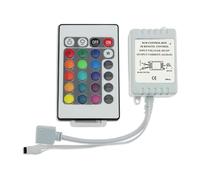 Bande lumineuse colorée LED de contrôle, mini télécommande à 24 ou 44 touches, contrôleur de bande lumineuse RGB, DC12V(Ir24keydoublepaneldualchannel)