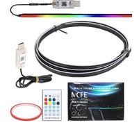 Bande Lumineuse de Voiture, Bande supérieure intérieure LED - Contrôle des Applications Multicolores, modifiez la Couleur pour correspondre au Rythme Musical à l'intérieur de la lumière de la voit
