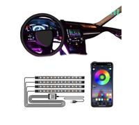 Bande lumineuse d'intérieur de voiture pour Audi A1 Sportback (2010-2018) - Mini éclairage d'ambiance romantique - Cadeau d'anniversaire - Accessoires de voiture pour homme et femme - 12 V