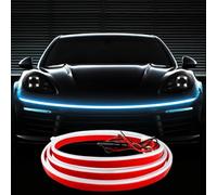 Bande Lumineuse Dynamique pour Capot de Voiture - LED 70 Pouces, Flexible, Extérieure pour Camions, SUV (Bleu Glacier)