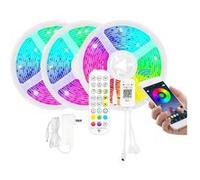 Bande lumineuse IP65 étanche 5050 RGB LED contrôleur Bluetooth 15m Multicolore MK30 Multicolore G