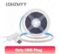 Bande lumineuse LED 12V avec interrupteur à bouton, prise USB, interrupteur à balayage manuel, capteur de lumière, barre lumineuse auto-adhésive, température de couleur double réglable, rétroéclairage