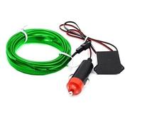 Bande Lumineuse LED 12V Vert Effet Néon Flexible 2 mètres Éclairage D'Ambiance pour Décoration Voiture Intérieur Tableau De Bord avec Prise Allume Cigare