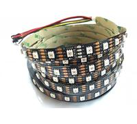Bande lumineuse LED 16,4 ft 5 m 60 pixels/M PCB noir non étanche IP20 APA102