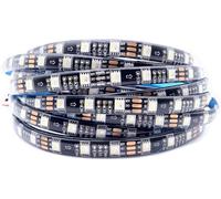 Bande lumineuse LED 4 en 1 DC12V SK6812 RGBW, similaire à WS2812B, 5m, 60LED, Pixels intelligents adressables individuellement, lumières magiques RGB CW WW (12V 5M Sk6812 RGBW, Black PCB IP65)