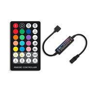 Bande lumineuse Led 5-24V, mini contrôleur, bande lumineuse RGB + CCT, variateur monochrome coloré(28 key RGB W seven color)