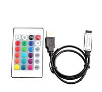 Bande Lumineuse LED 5 V USB 3, 24 ou 44 Touches RGB, contrôleur et variateur(24 Keys)