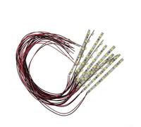 Bande lumineuse LED 6 LED 3528 pour smd - Bande blanche pré-câblée - Flexible - 12 V-18 V - Barre lumineuse autocollante pour modèle à faire soi-même (lumière blanche)