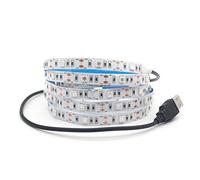 Bande lumineuse LED alimentée par USB 1 m 5 V 30 LED SMD5050 395 nm405 nm Lumière noire ultraviolette pour fluorescente, séchage d'impression 3D, boîtier d'ordinateur, affiche UV, peinture