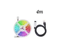 Bande lumineuse LED avec lumière multicolore USB 5050 RGB souple 4M(Contrôleur 3 touches) Blanc MK32