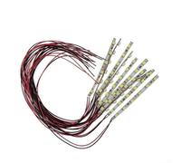 Bande lumineuse LED blanche pré-câblée avec 6 pour LED SMD, bande lumineuse flexible 12 V-18 V CC pour éclairage à faire soi-même, décorations d'armoire et applications décoratives (lumière blanche)