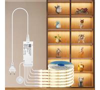 Bande Lumineuse LED COB à Capteur Tactile Intensité Réglable, Collection Sous-Meuble, Présentoir, Bibliothèque, Garde-Robe, Placard, Lampe, Bande Pénétrable en Bois BLANC
