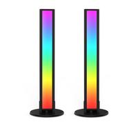 Bande lumineuse LED colorée avec capteur de rythme, 2 ensembles, 470lm, Bluetooth, application, télécommande, musique, rétroéclairage, barre de lampe pour fête, PC, TV