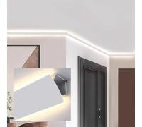 Bande lumineuse LED de moulage de couronne, éclairage de plafond indirect intérieur pour salon, couloir, chambre à coucher, 15 m, canal en aluminium double face, sans marque