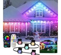 Bande Lumineuse Led D'extérieur,8,4M/17,29M/34,8M,Avec 22/44/88 Led,Fonction De Minuterie,Scène Diy,Commande Vocale/Application,Luminaires De Sous-Toiture 3 En 1,Étanchéité Ip67,Pour Cours 8.4m