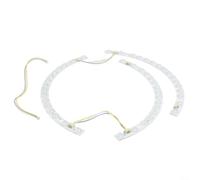 Bande lumineuse LED incurvée de 38 cm pour ventilateur de plafond avec modes tricolores et fixation magnétique pour une installation facile dans le salon (bande lumineuse)
