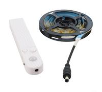 Bande lumineuse LED intelligente USB intelligente, corps humain avec détecteur de mouvement à induction avec boîtier à piles pour armoire, lit, bas de placard (lumière chaude, 1 m)