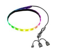 Bande Lumineuse LED Magnétique pour PC de 15,7 Pouces, 365 Modes, 16 Millions de Couleurs, Synchronisables avec Les Cartes Mères ARGB 5 V pour Châssis D'ordinateur