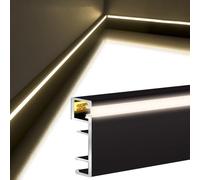 Bande lumineuse LED murale pour plinthe - Parfait pour couvrir les plinthes de sol dans les espaces commerciaux et de vente au détail - Améliore l'ambiance et le style
