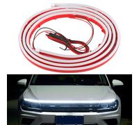 Bande Lumineuse LED pour Capot de Voiture 1,8M 12V - Feux de Jour Avant - Couvre-Moteur - Décoration Flexible Étanche - Facile à Installer pour Voitures, Camions, SUV - Effet de Démarrage Dynamique