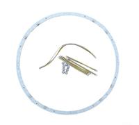 Bande lumineuse LED pour ventilateurs de plafond, configuration circulaire incurvée pour support de montage SMD, construction en plastique transparent, 18 W, 27 W, 36 W, choix de puissance (4 pièces