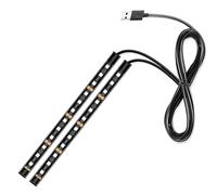 Bande Lumineuse LED pour Voiture 12 LED Kit d'éclairage Ambiance Voiture,éclairage intérieur Bande éclairage de Plancher pour Lampes décoratives intérieures de Voiture (USB Bleu)