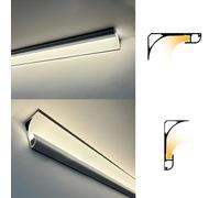 Bande lumineuse LED - Rail diffuseur en aluminium blanc pour décoration de plafond et de mur Solution d'éclairage d'ambiance indirect parfaite pour couvrir et décorer la maison