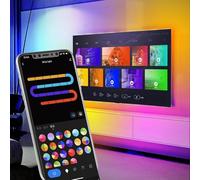Bande Lumineuse LED, Rétroéclairage LED TV avec Boîtier De Synchronisation Hdmi, Lumières LED à Changement De Couleur Rvb Music Sync, Contrôle De L’Application, 75”-85”
