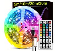 Bande lumineuse Led RGB avec télécommande, ruban Flexible USB pour décoration de pièce, bande de Diode de rétro-éclairage TV