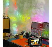 Bande Lumineuse LED RGB Effet Nuage Lumineux, télécommande, Lampe LED créative avec Embouts en Coton coloré pour la décoration du Plafond.