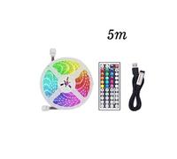 Bande lumineuse LED USB 5050 RGB souple 5M(Contrôleur 44 touches) Blanc MK62