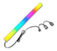 Bande lumineuse magnétique ARGB LED double face Arc-en-ciel Boîtier PC Barre lumineuse avec tête ARGB 5 V 3 broches Synchro Effet d'éclairage
