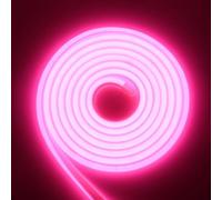 Bande lumineuse néon LED RVB 220 V 288 LED/m IP65 étanche en silicone flexible pour intérieur/extérieur Rose 3 m de long