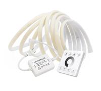Bande lumineuse néon LED tactile COB, wi-fi, Bluetooth, télécommande à 23 touches, Kit d'alimentation, variateur, 5m 10m 20m 40m 0., 240LED/m Flex(Natural White,Wall Touch Kit,30m)