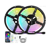 Bande lumineuse néon LED, wi-fi, Bluetooth, étanche IP68, RGB, 576 diodes/m, 12V, 24V, Kit d'alimentation, lampe Flexible for décoration de fête mariage(Mini blueteeth 2roll,DC24V 5M)