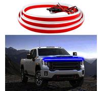 Bande Lumineuse pour Capot de Voiture,Bande Lumineuse Dynamique pour Voiture,Bande Lumineuse à LED de 70 Pouces pour Voiture,Bande Lumineuse extérieure Flexible pour Voitures,camions,SUV(Bleu)